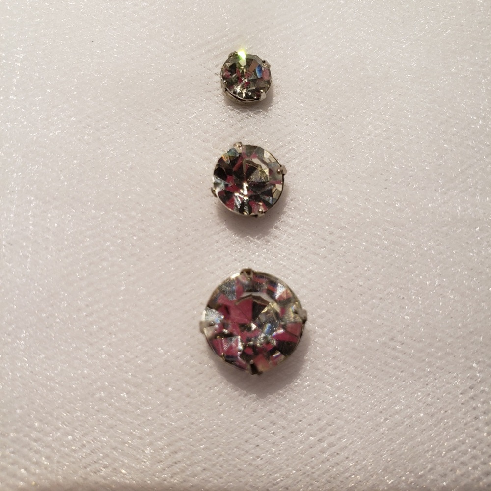 Vintage 1950s scatter Rhinestone tack pins set of 3